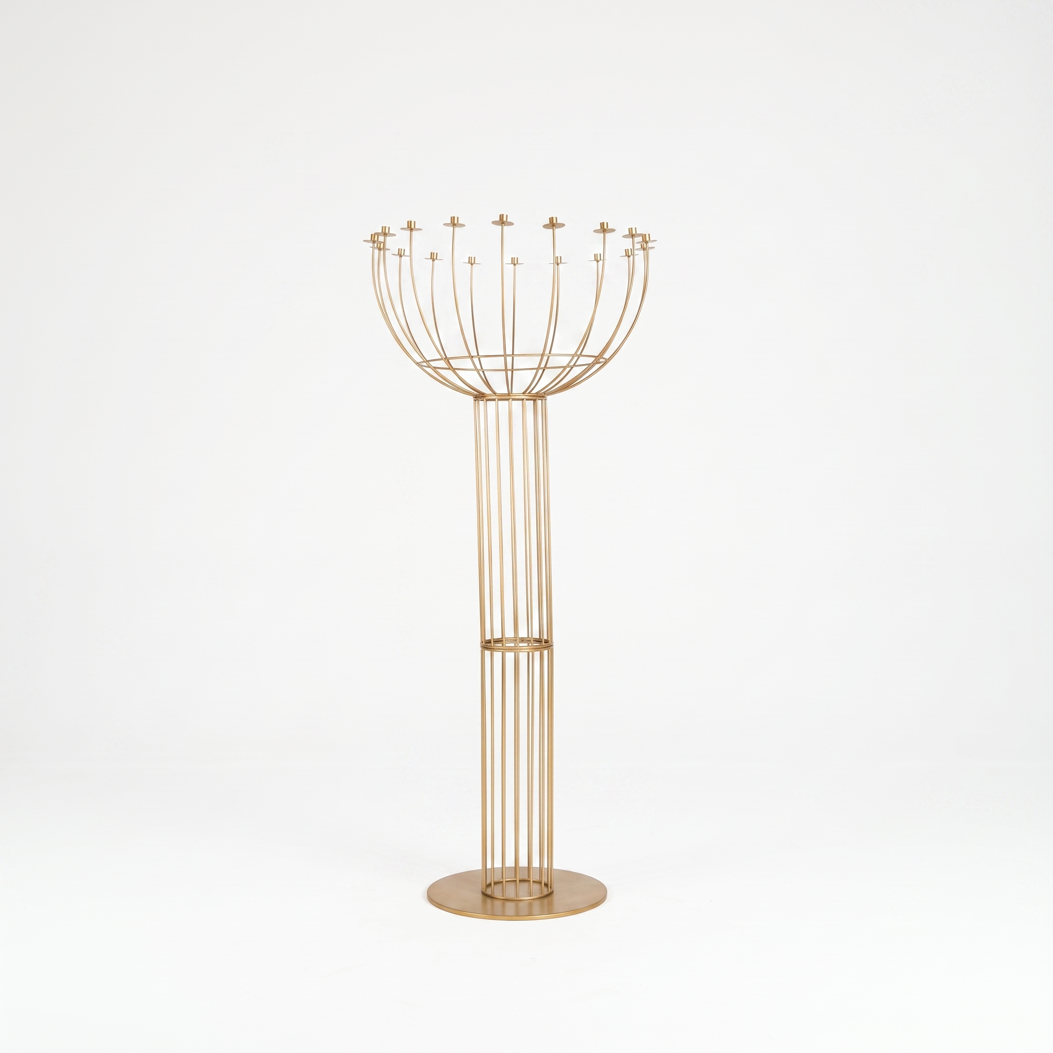 Multi-Arm Gold Candelabra