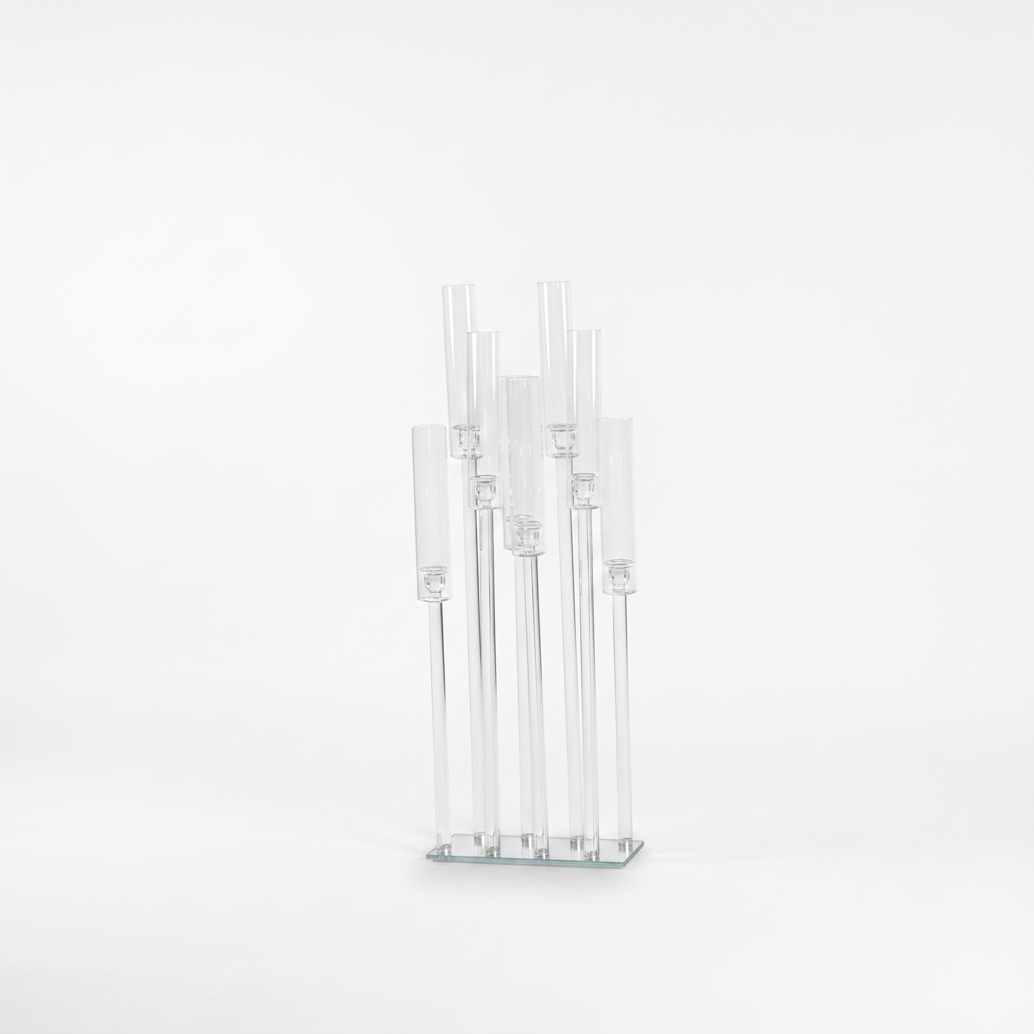 Grouped Glass Tube Candelabra