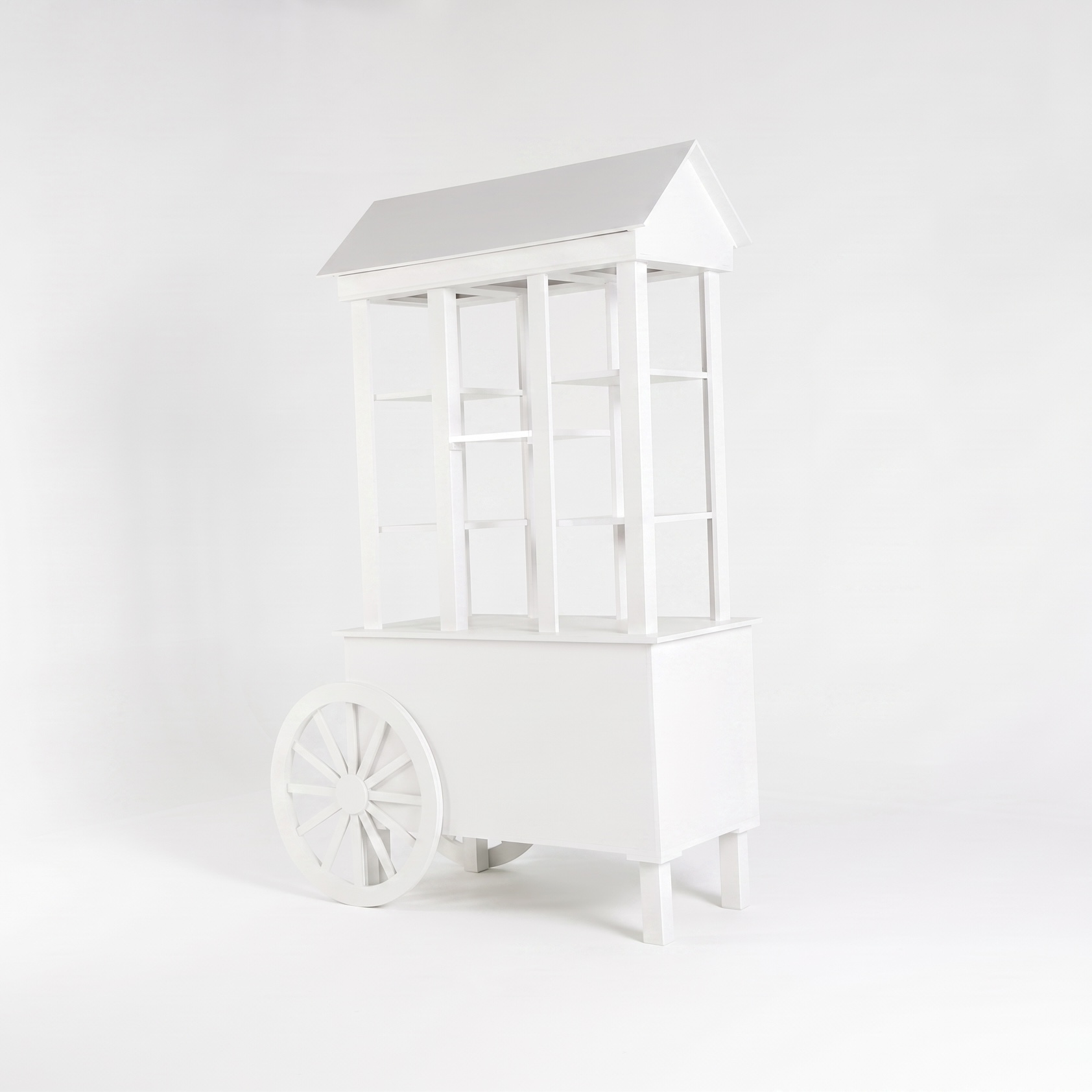 Chariot de service blanc